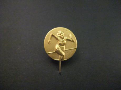 Dames - atletiek hardlopen goudkleurig